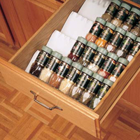 SPICE ORGANIZER WHITE/NATURAL MAPLE